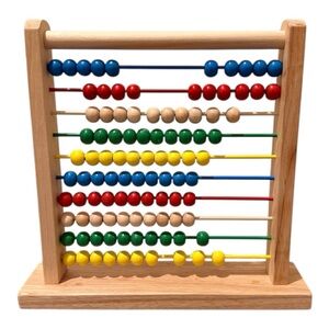 Melissa & Doug Wooden Abacus - Red, Blue, Green, Yellow, Natural